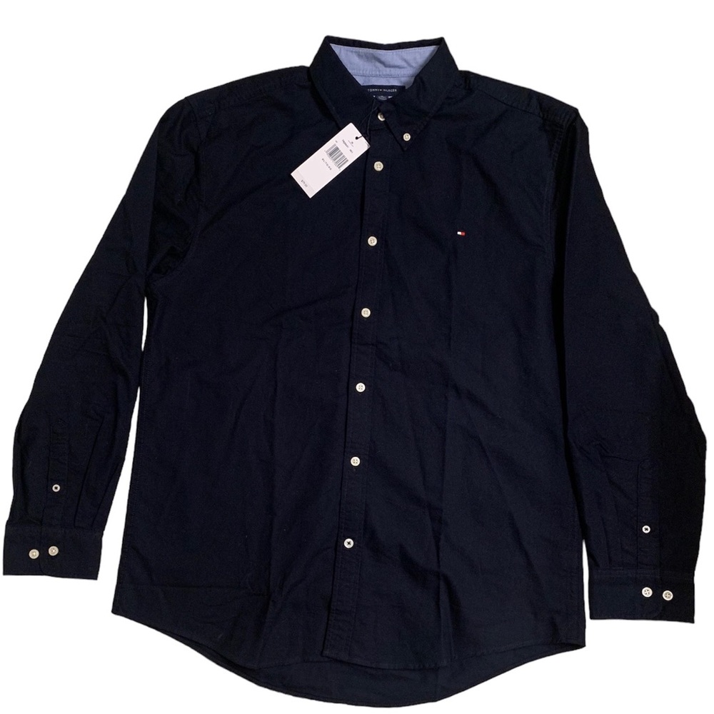 Tommy Hilfiger Navy Blue Custom Fit Shirt